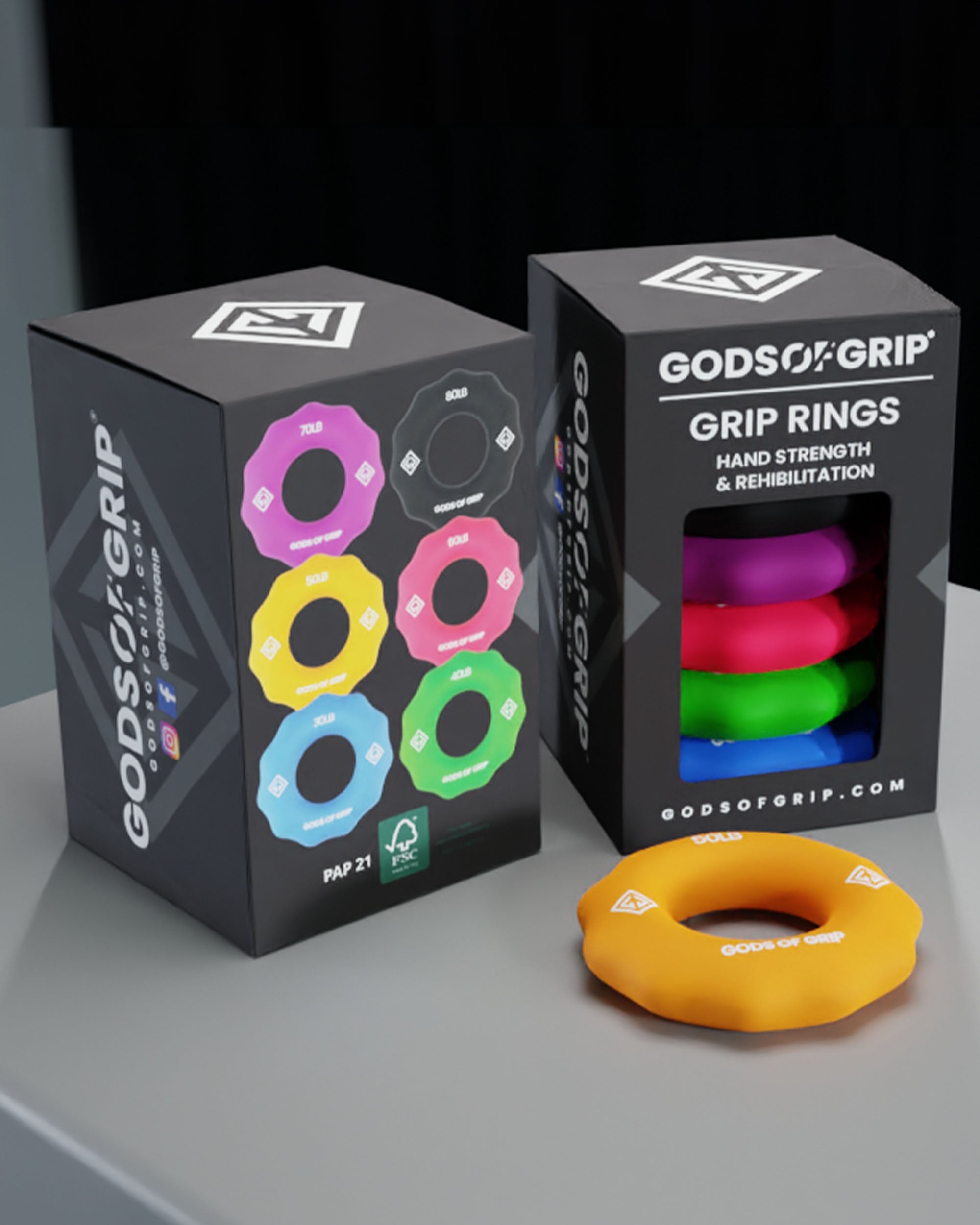 Flower Style Grip Training Ring With Box