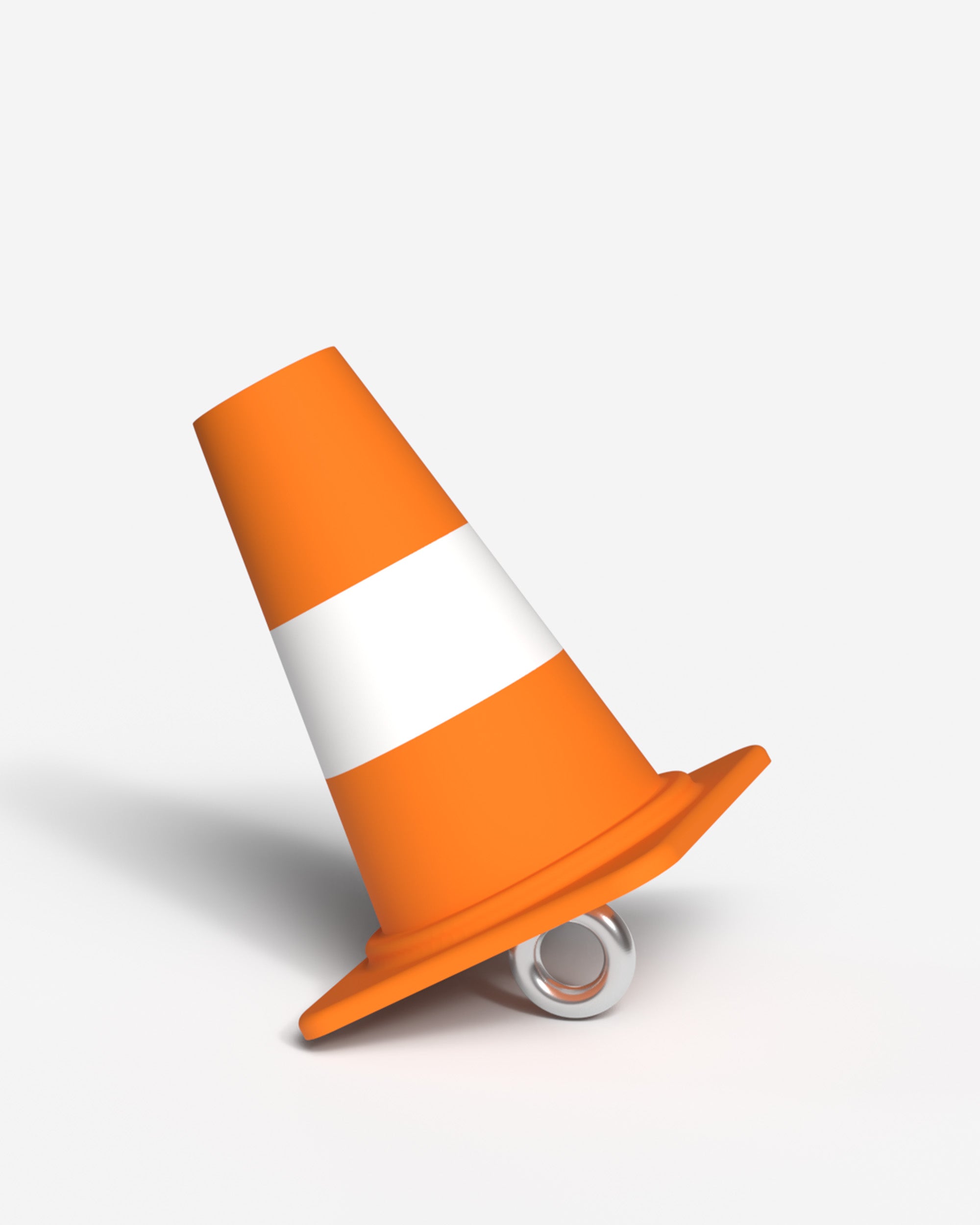 Traffic Cone Vertical Bar Side On