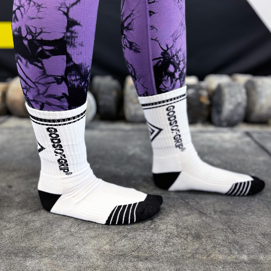 Gods Of Grip Black & White Sports Socks