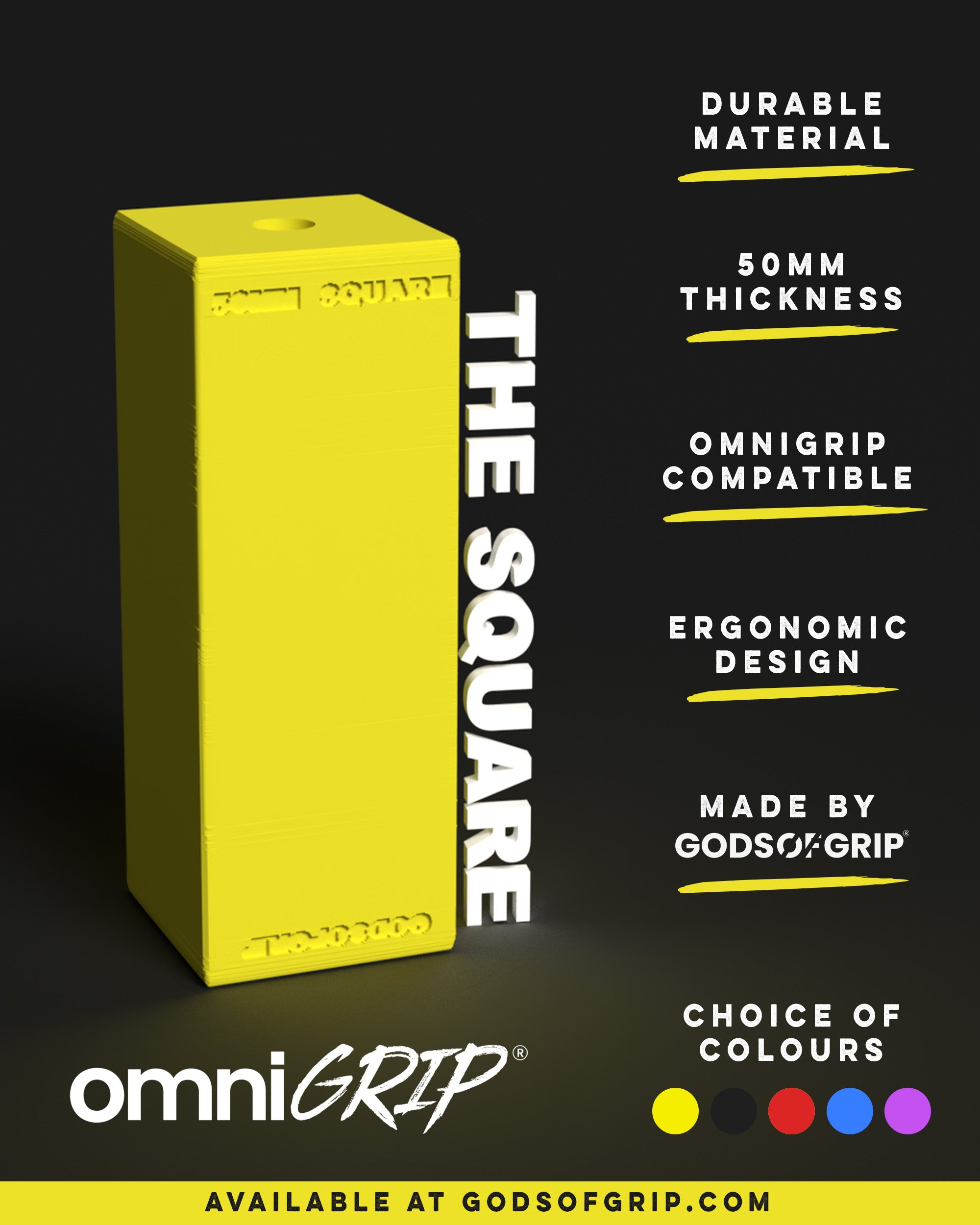 Omnigrip square attachment info card