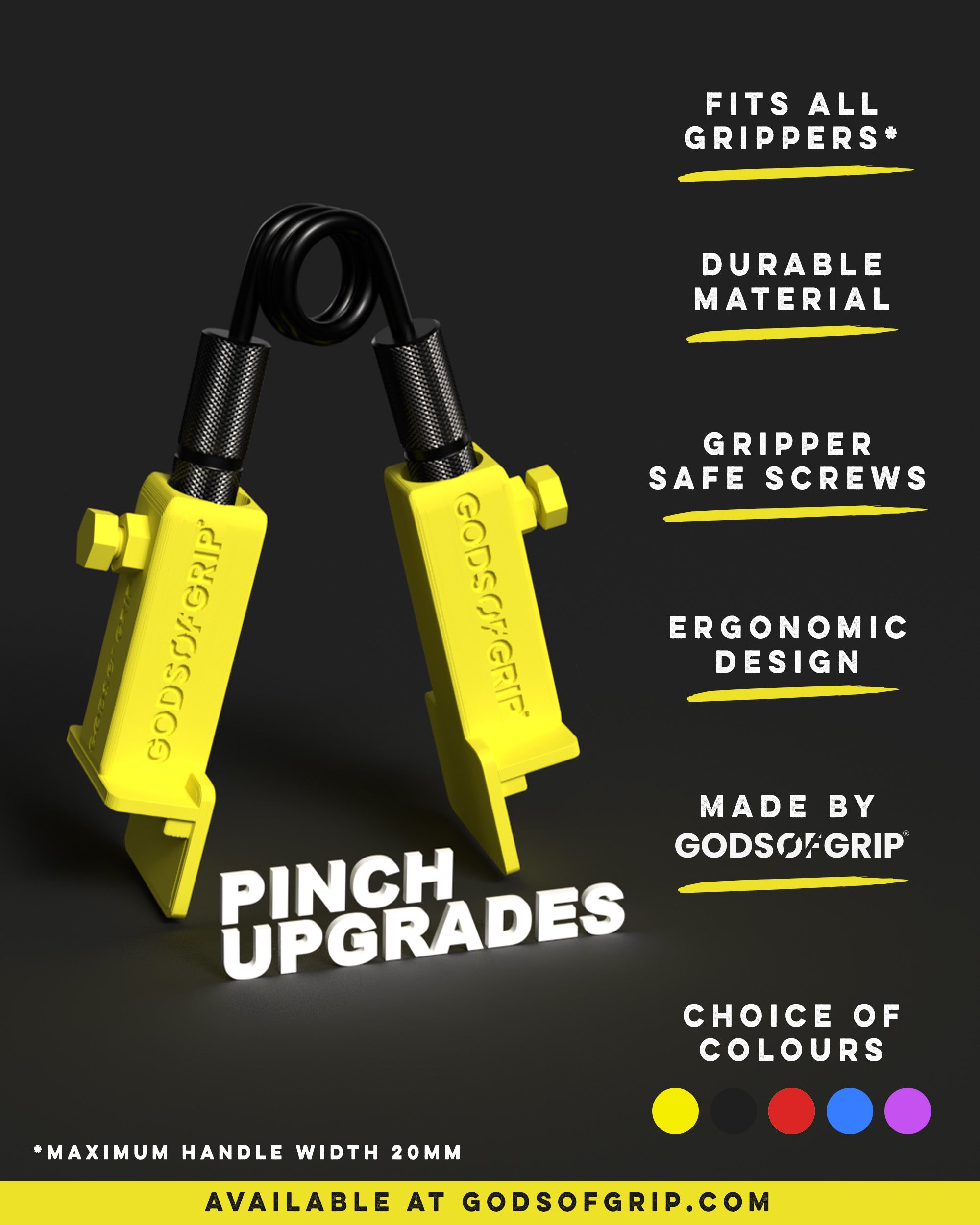 Hand Gripper Pinch Attachments Info Card